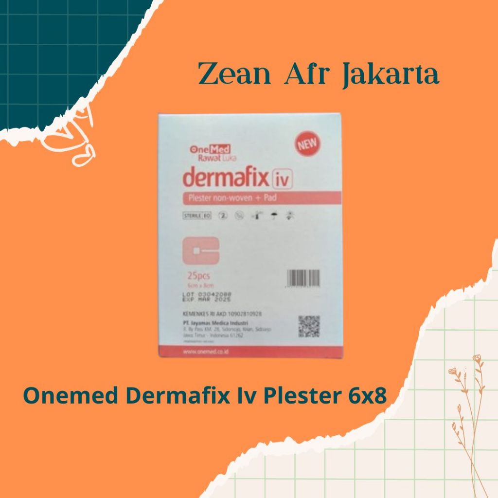 Dermafix IV Plester 6 x 8 cm ONEMED IV Dressing Dermafix 6x8 cm
