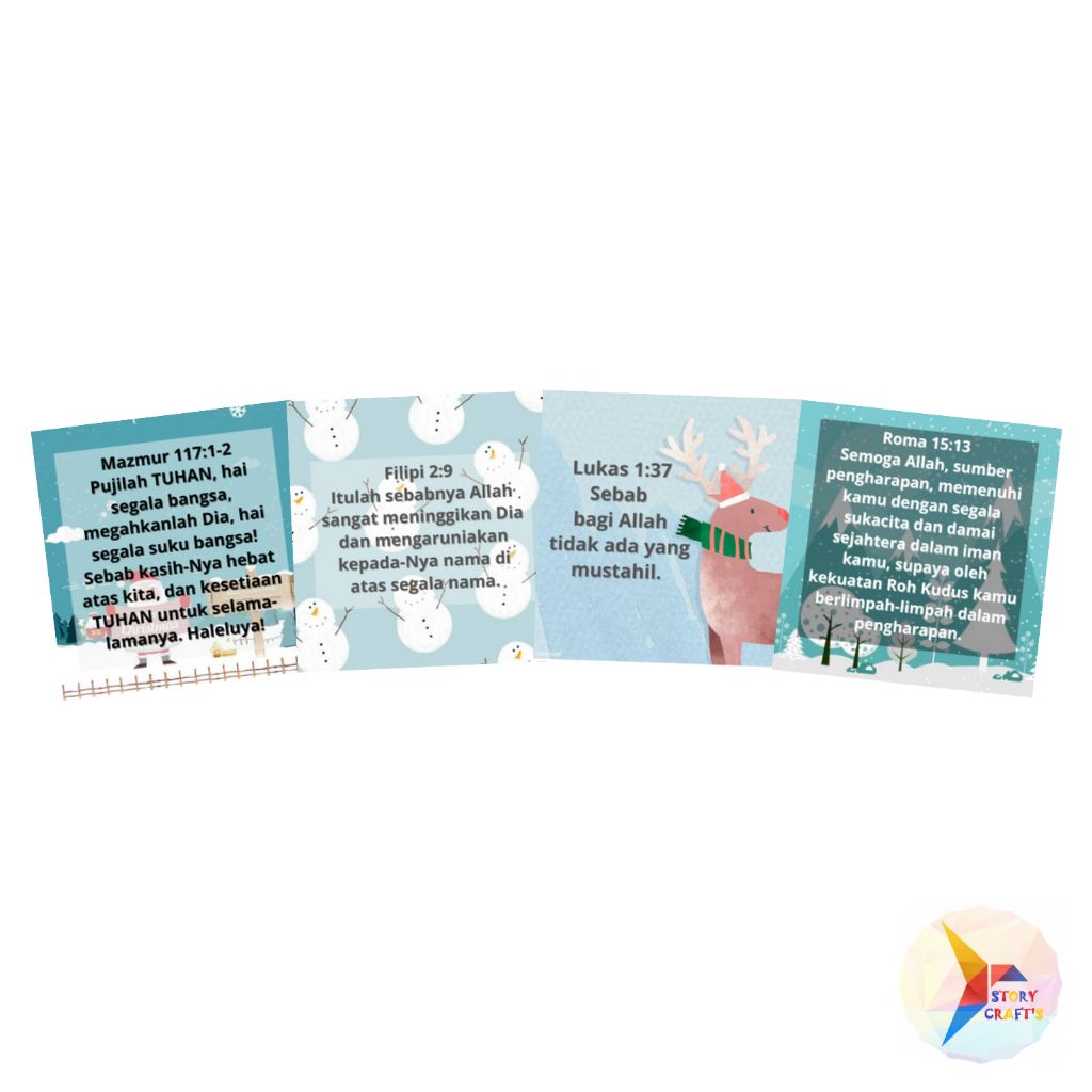 

Storycraftsid Sticker Persegi Kotak - Tema Ayat Emas Alkitab Natal Katalog 2