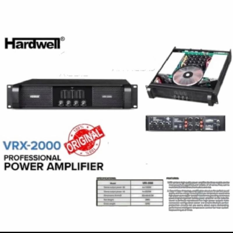 POWER AMPLIFIER HARDWELL VRX2000 4CHANNEL