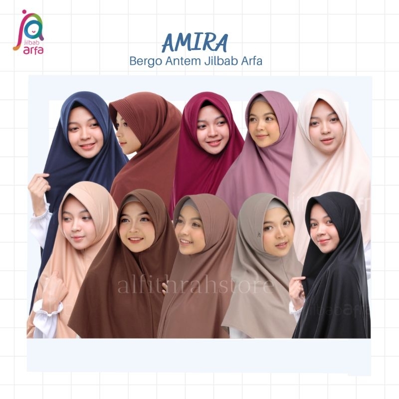 JILBAB AFRA JILBAB ARFA BERGO AMIRA SIZE JUMBO - BERGO KAOS PET ANTEM - BERGO PET ANTEM - JILBAB AMI