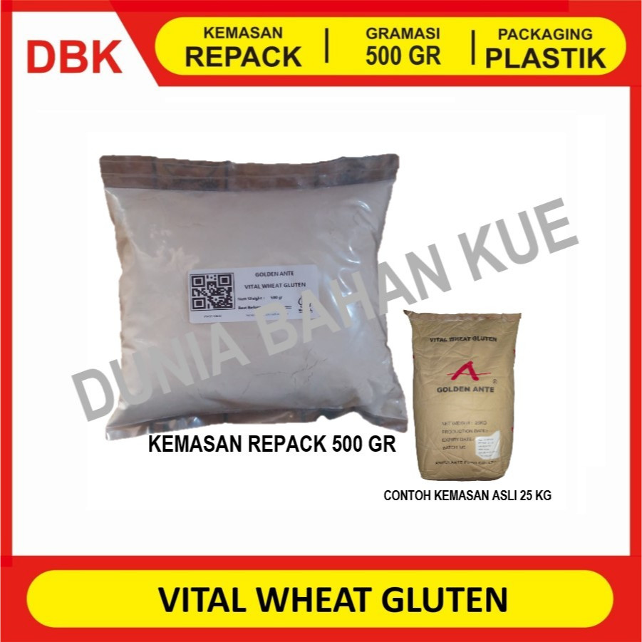 

VITAL WHEAT GLUTEN ex. CHINA. VWG. FOOD GRADE. PROTEIN. || 500 GR