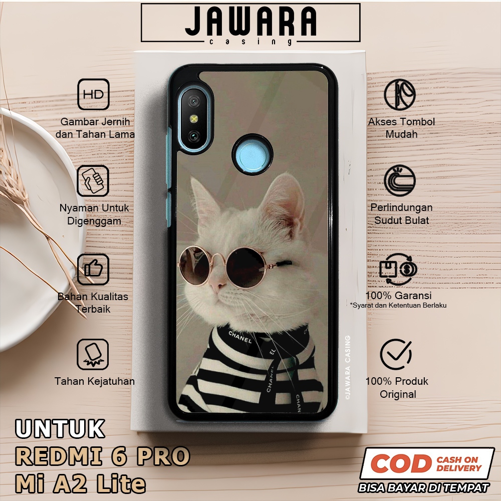 Case Redmi 6 Pro Mi A2 Lite Casing Redmi 6 Pro Mi A2 Lite [MEOW] Premium Case Glossy Case Hp Xiaomi 