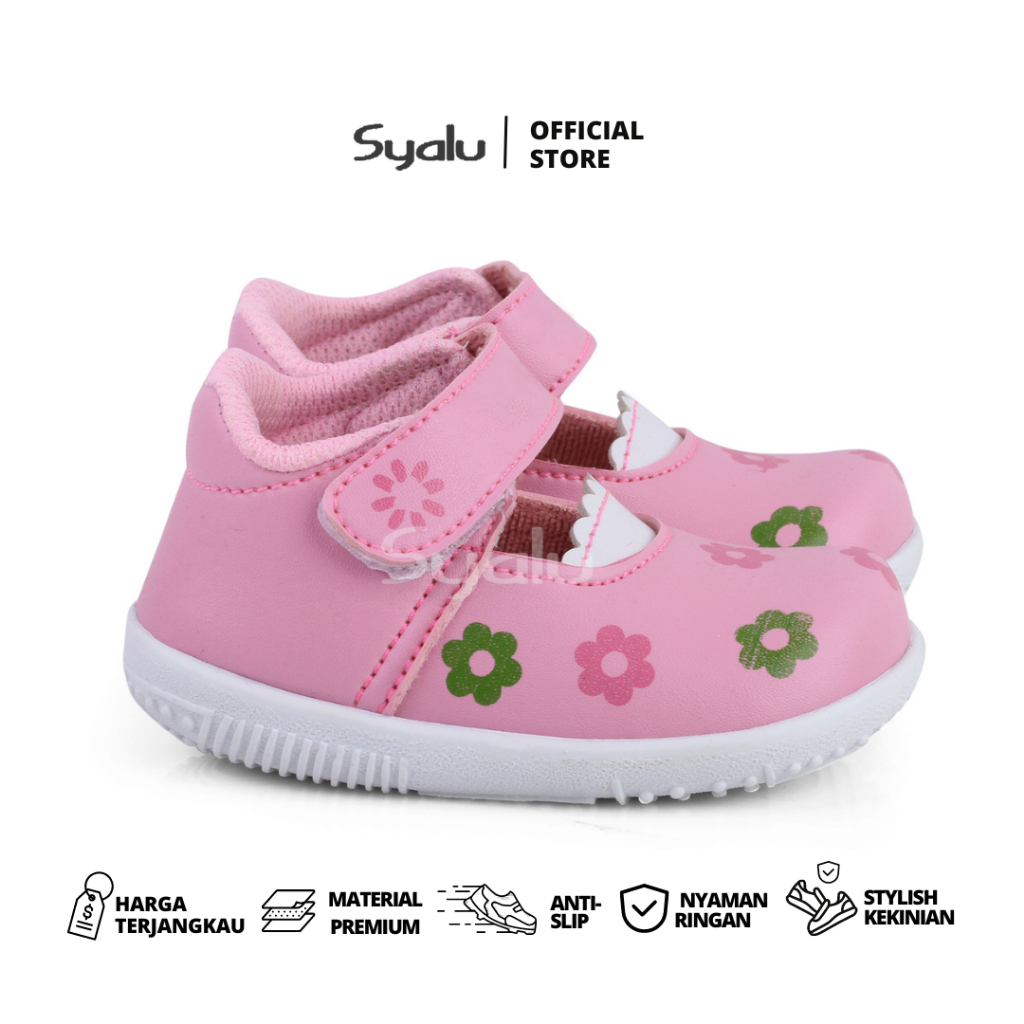 Syalu Sepatu Anak Bayi Perempuan Terbaru Bahan Unik Lembut Model Casual Lucu Murah Bunyi Cit Cit C07