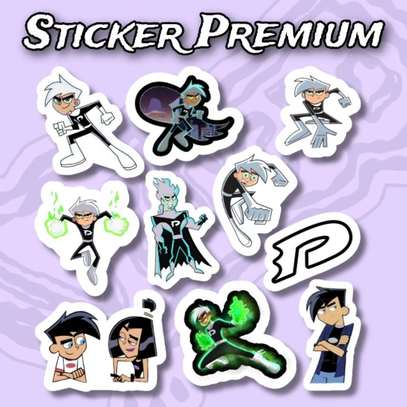

Sticker Danny Phantom Pack isi 10 pcs Waterproof