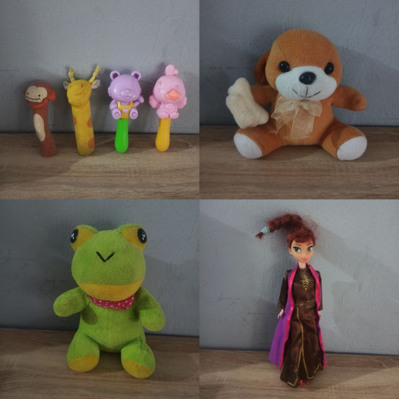 Preloved mainan anak laki perempuan bayi balita boneka barbie lato lato