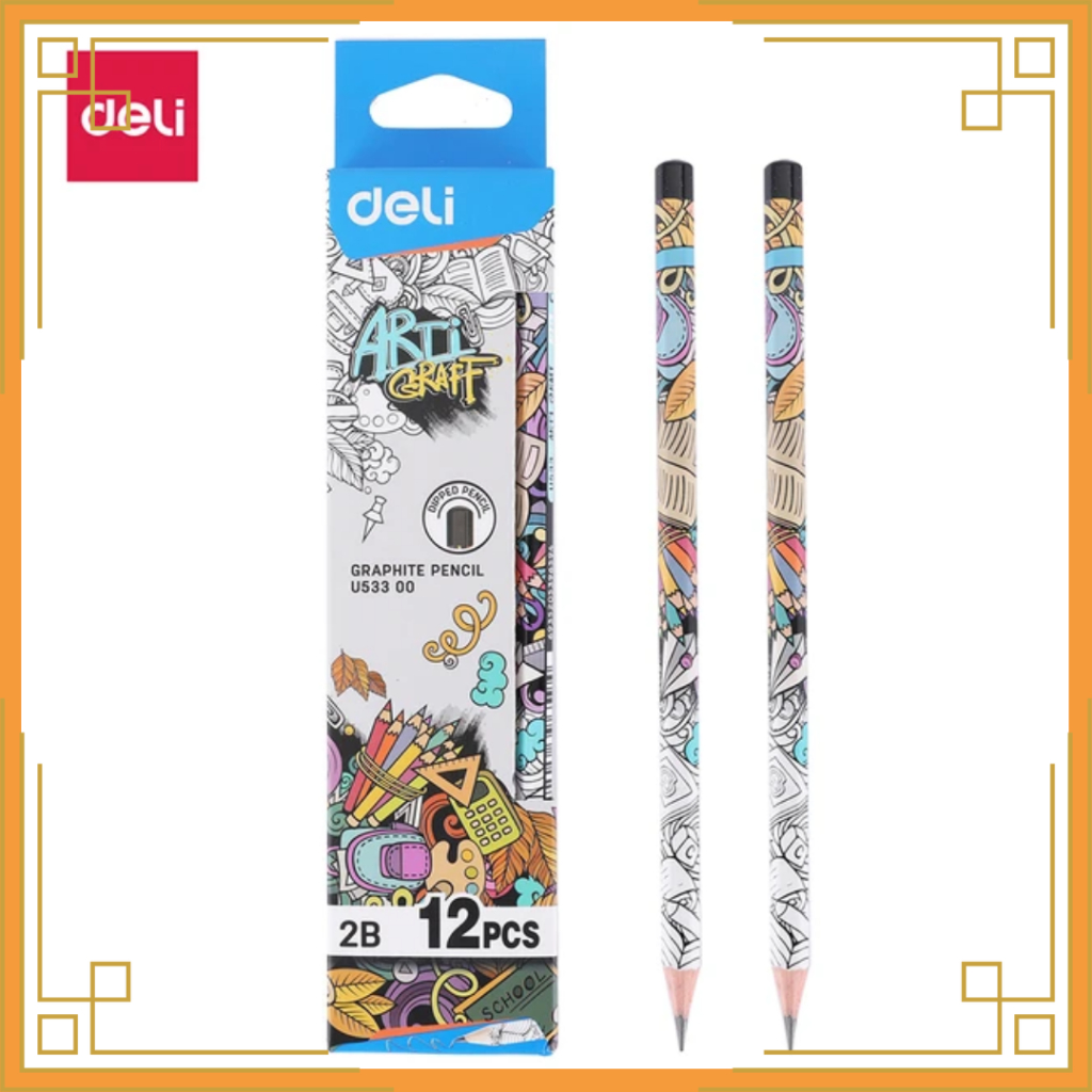 

DELI Pensil 2B Graphite U53300 (1 Kotak isi 12 Pcs)