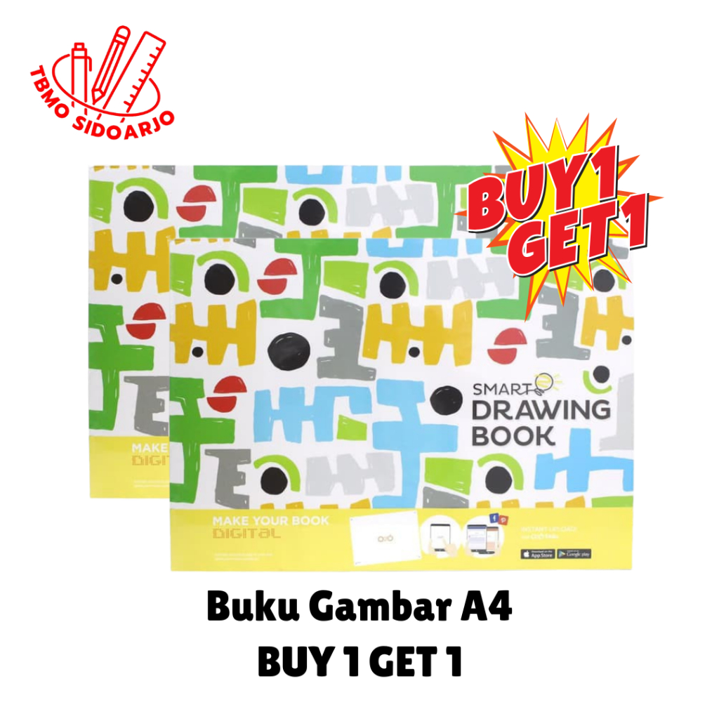 

TBMO Buy 1 Get 1 Buku Gambar O2O A4 20 Lembar 150gsm Smart Drawing Book