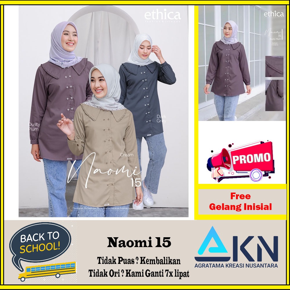 Ethica Blouse Wanita Korean Style Naomi 15 Kekinian Terbaru