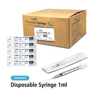 Spuit 1cc Onemed - Disposable syringe 1 ml 1 BOX ISI 100 PCS