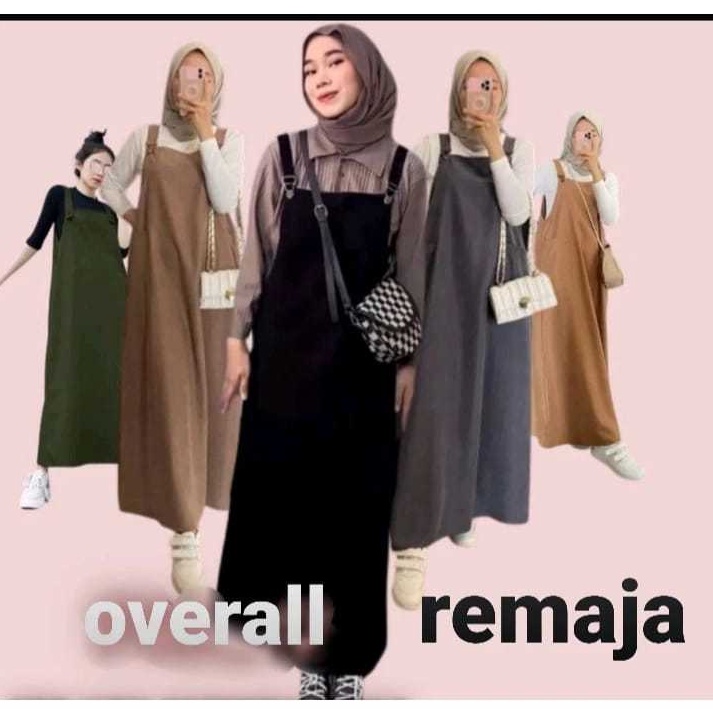KODE T96Z BAJU KODOK OVERALL ROK WANITA REMAJA MOTIF POLOS TERBARU