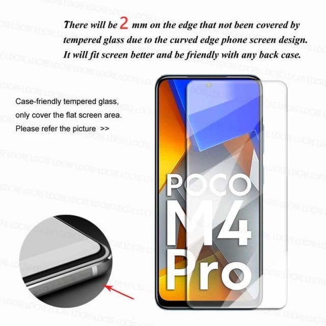 Poco M4 Pro 4G Tempered Glass Clear Protective Tempered Glass 9H