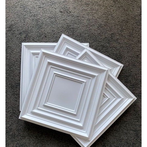 Extra D145 Frame Matte White 5cm 3D wall panel Wallpanel pvc  bukan wallpaper  sticker  foam