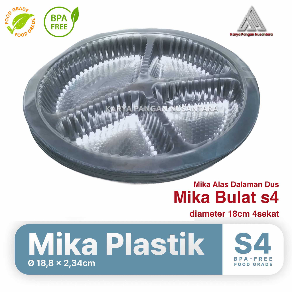 MIKA S4 BULAT MIKA NASI SEKAT 4 BULAT MIKA ALAS NASI BUNDAR FOOD GRADE PER PACK