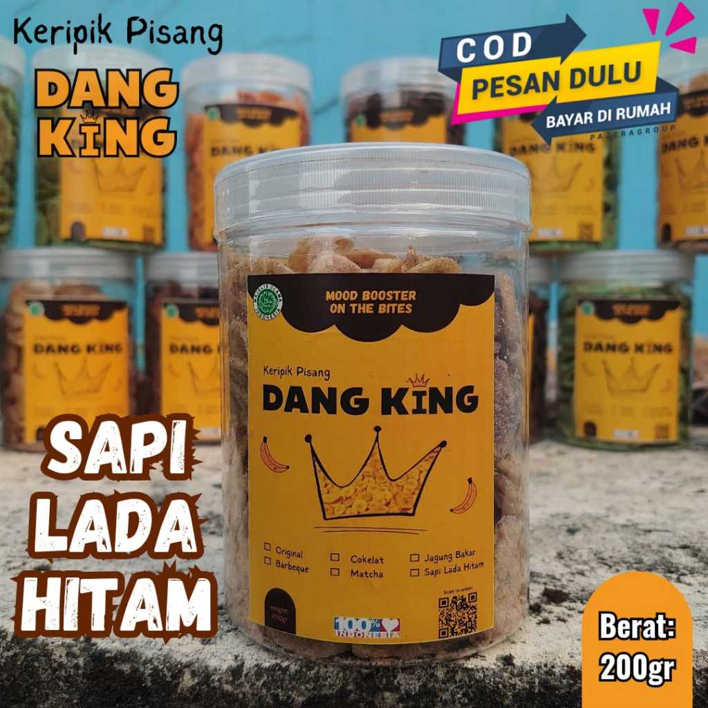 

Keripik Pisang Toples DANG KING SAPI LADA HITAM Keripik Cemilan Keluarga Keripik Rasa