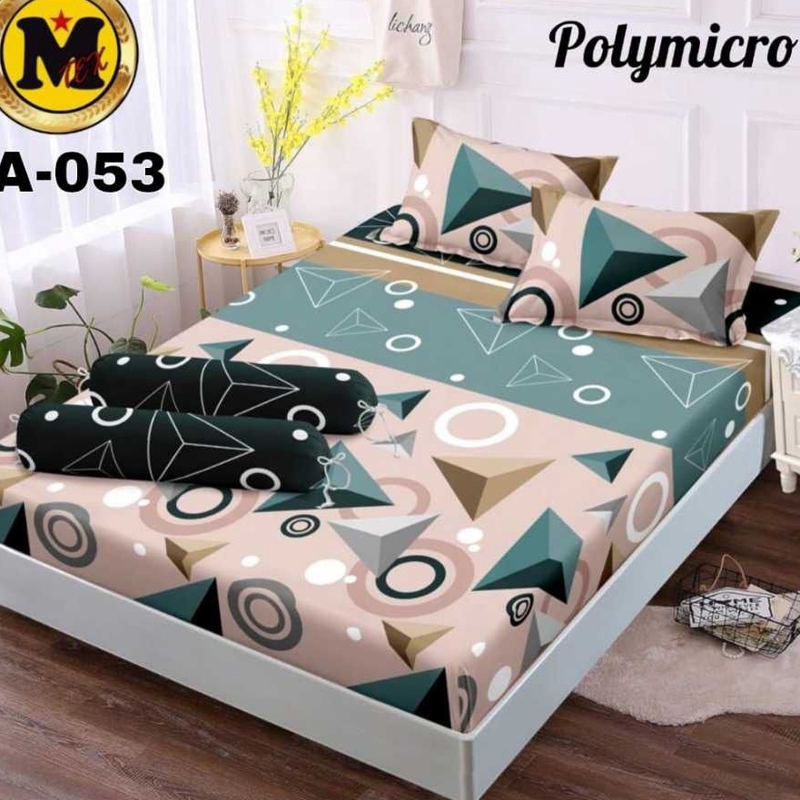 HJ6 Sprei Kasur Set Sarung Bantal Dan Sarung Guling Motif Abstrak Viral UK 18 x 2 16x2 12x2 9x2 Sepr