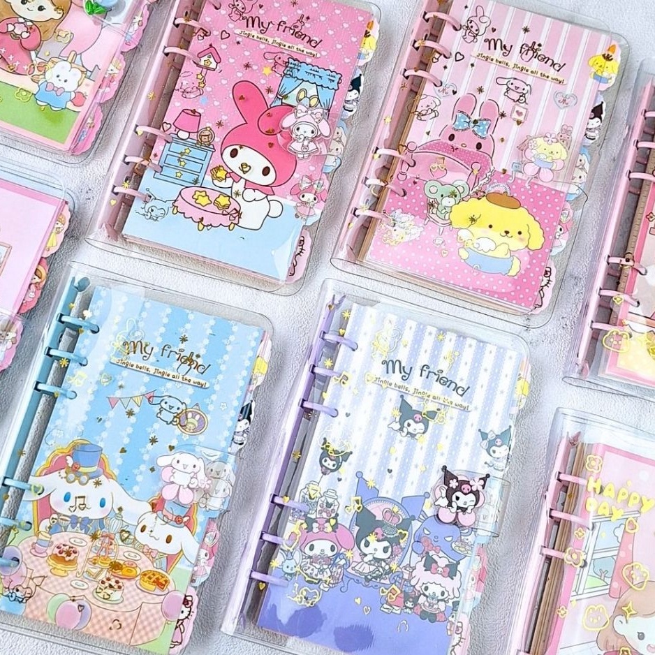 

PALING LARIS Zumoo Sanrio Girl Binder PVC Planner A6 FULL COLOR refillable FREE PEMBATAS Grid Planner