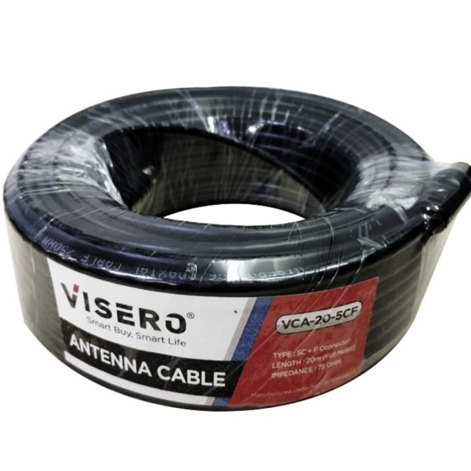 Terbaik KABEL ANTENA TV DIGITAL 2 METER VISERO  KABEL ANTENA 5C 2 METER  JACK KONEKTOR