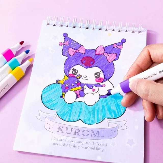

SANRIO COLORING BOOK SET (Buku Gambar Kuromi Melody Note Painting Colouring Activity Mainan Edukasi Seni Mewarnai Art Craft)