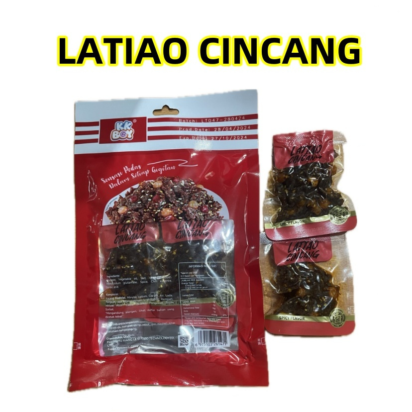 

Cemilan Instan Latiao Cincang Viral Rasa Pedas Kemasan 90gr Import Original By KKBOY