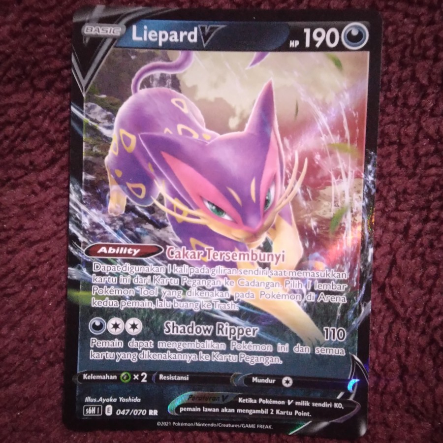 Liepard V RR s6h - Pokemon TCG Indonesia foil holo