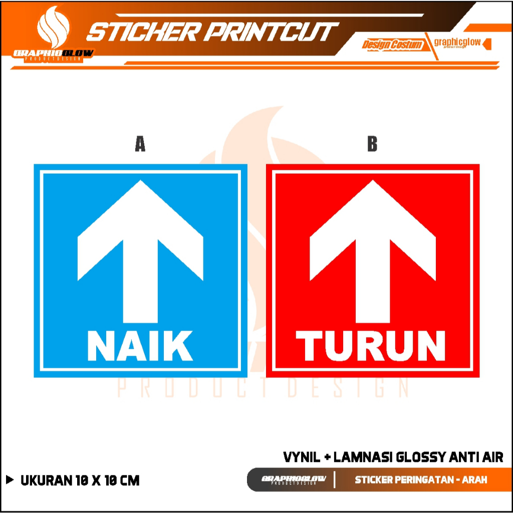 

STICKER STIKER TANGGA TANDA PANAH NAIK TURUN K3 SAFETY KUAT TAHAN LAMA DAN TAHAN AIR