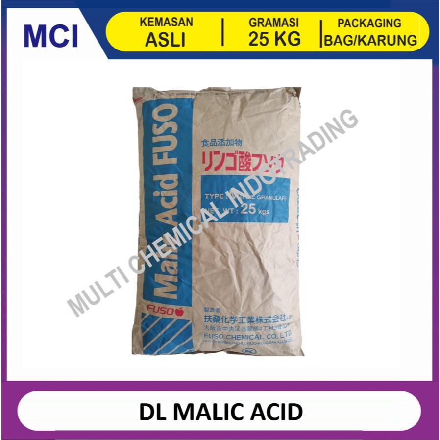 

(KHUSUS GOSEND/INSTANT) DL MALIC ACID / ASAM MALAT FOOD COSMETIC GRADE FUSO ex. JAPAN - 25 KG