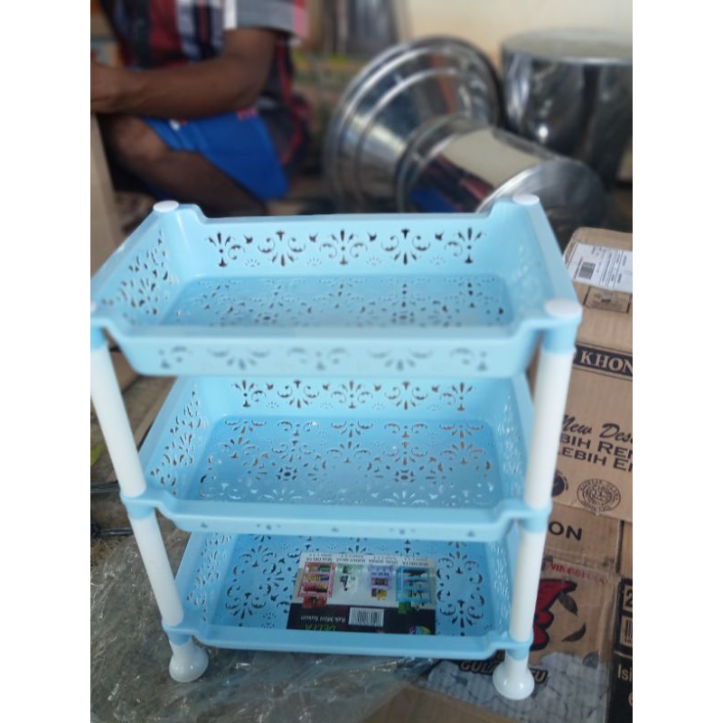 RAK SUSUN 3 MURAH/ RAK SUSUN 3 TEBAL/ RAK BUMBU DAPUR/ RAK PLASTIK SUSUN 3/ RAK KOSMETIK/ RAK MINI T