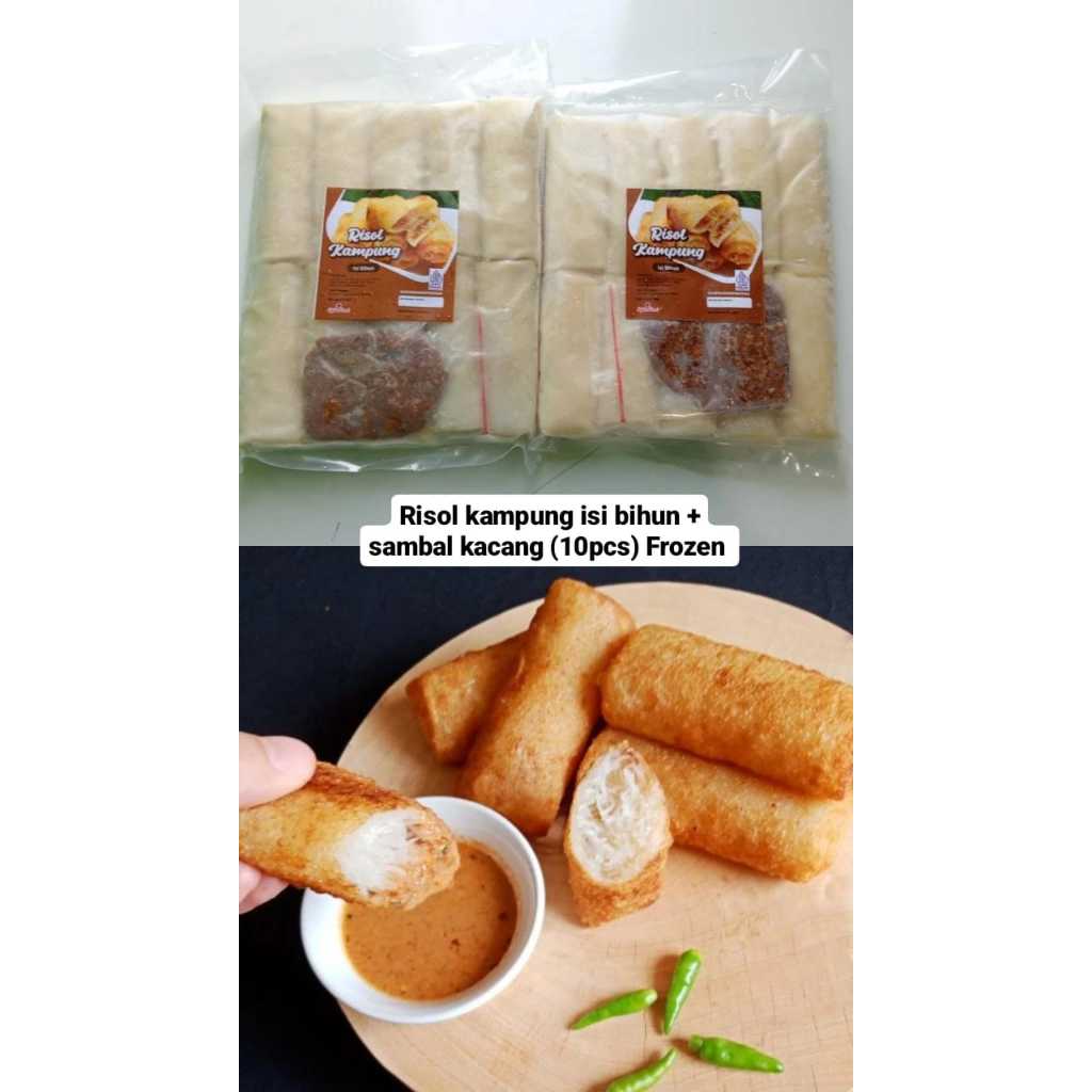 

Risol kampung isi bihun 10pcs + sambal kacang frozen