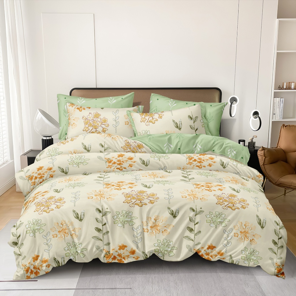 Vallery Quincy Signature - Bed Cover Set King 180x200 Tinggi 40Cm Fitted - Georgia