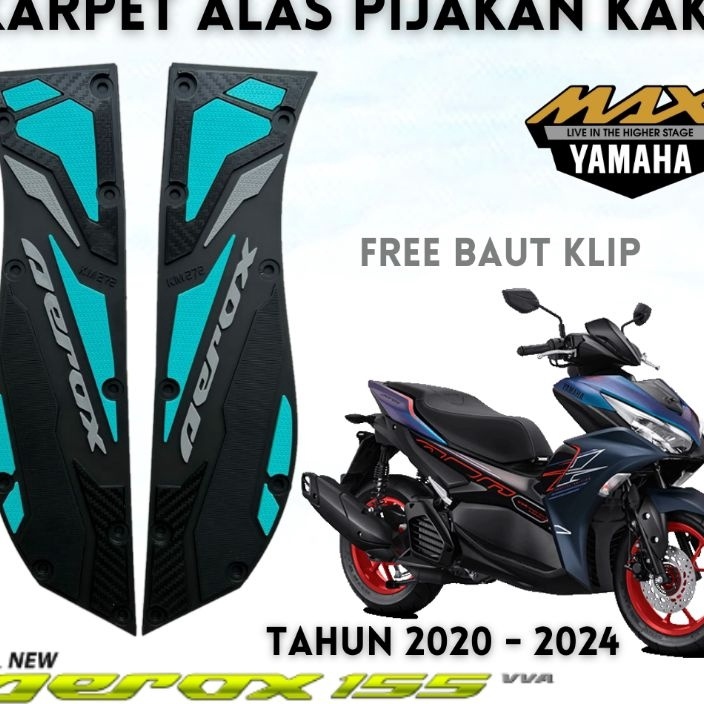 KF7 PIJAKAN KAKI NEW AEROX 155 CONNECTED TAHUN 22  224 PIJAKAN KAKI MOTOR AEROX 155 CONNECTED PIJAKA