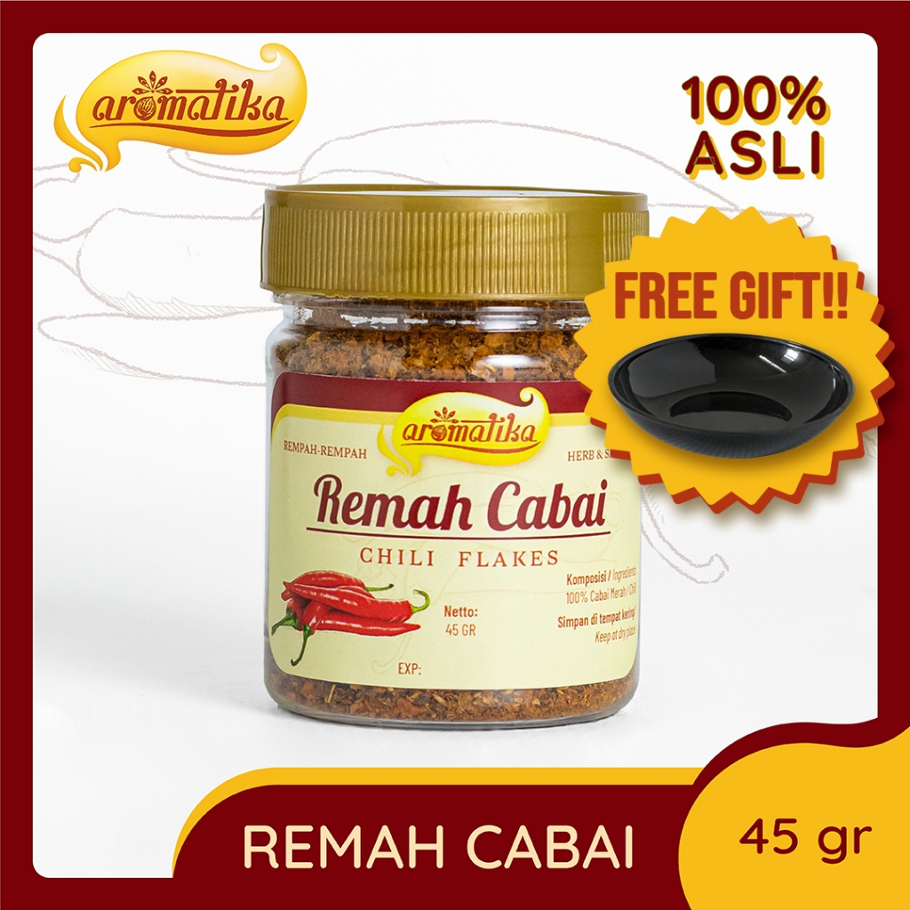 

[Gratis Tempat Sambal] Cabai Remah Aromatika (100% asli): Remah Cabe Pedas dan Gurih untuk Masakan Pedas dan Menggugah Selera