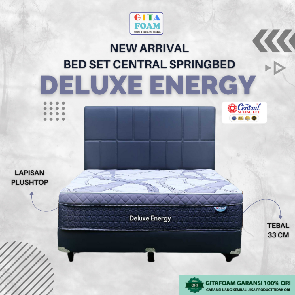 Springbed CENTRAL DELUXE ENERGY Asli Original Bergaransi - garansi resmi 100%
