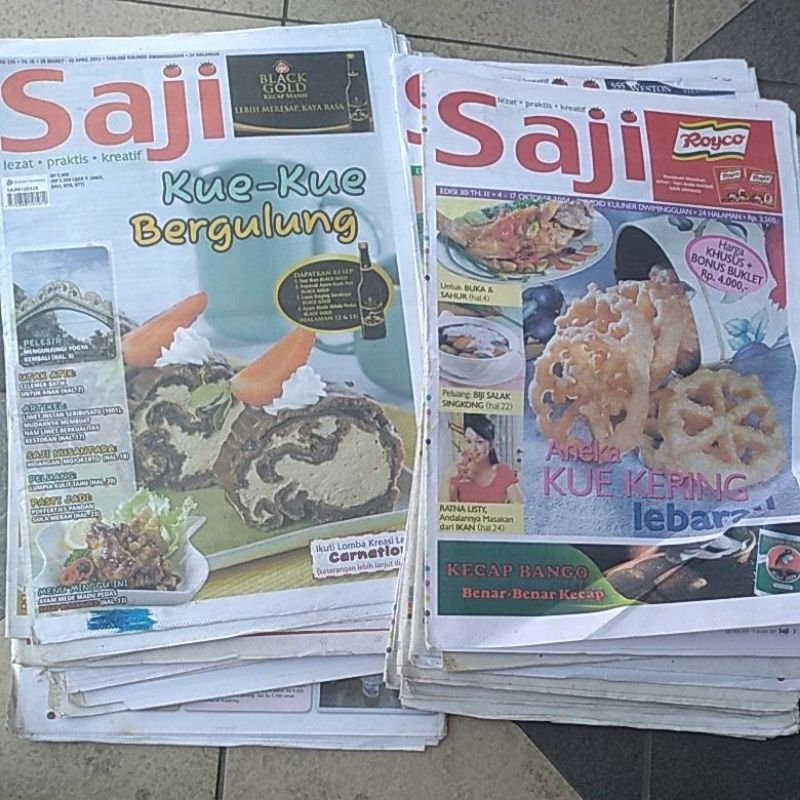 majalah masakan tabloid masakan sedap saji koki masakan tradisional dan modern original