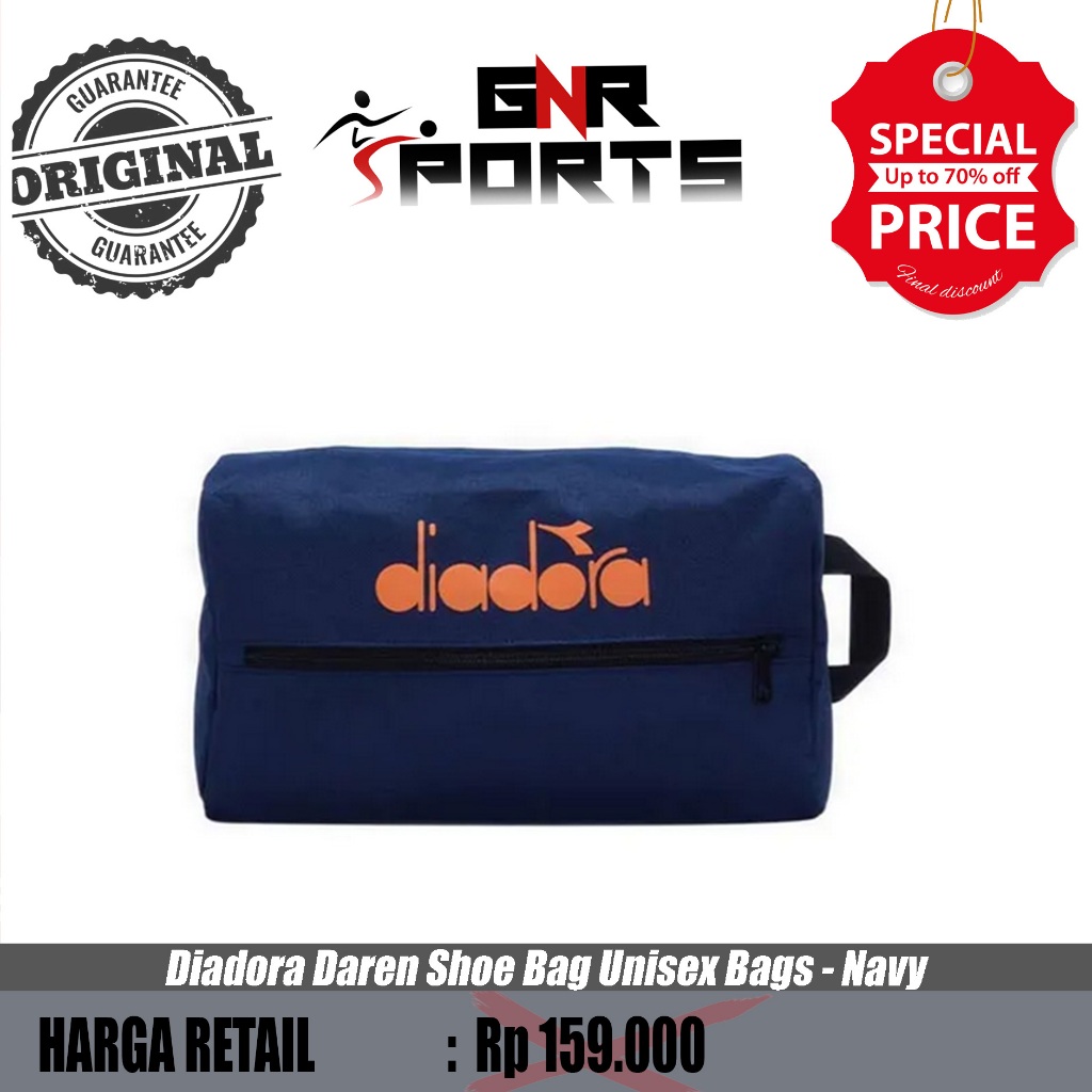 Tas sepatu Diadora Daren Shoe Bag Unisex Bags - Navy Original 100%