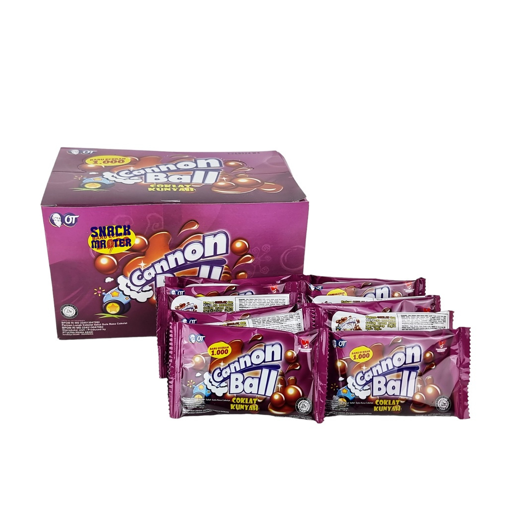 

Canon Ball Coklat Kunyah 1 box / 24 pcs @ 5.4 Gr | OT