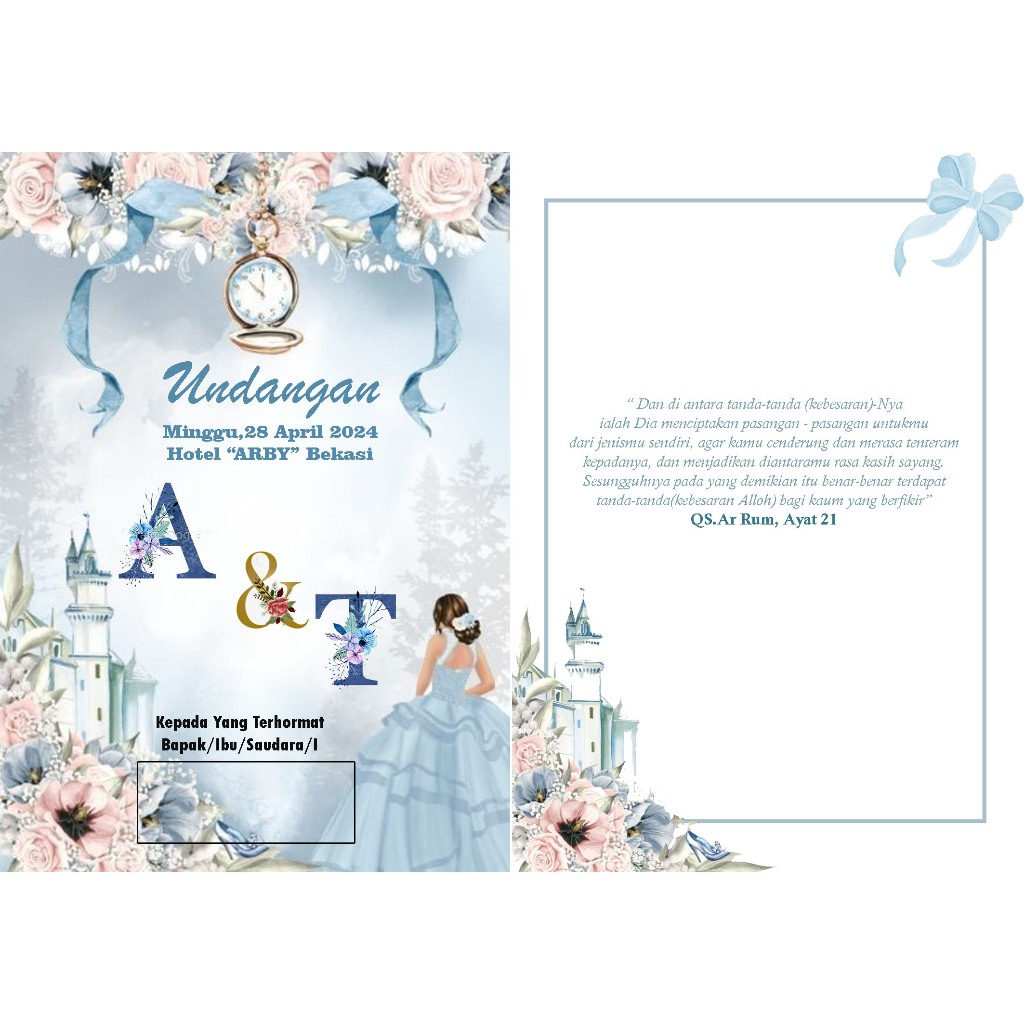 Undangan Pernikahan Bahan BC PINDO 160 GSM Proses Cepat Harga Termurah