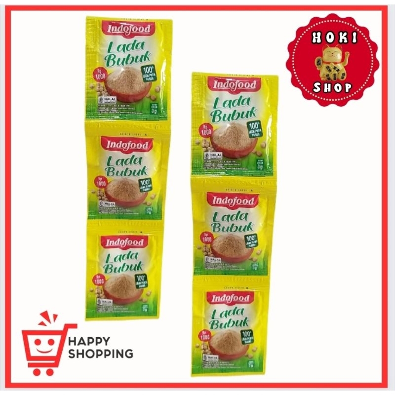 

Indofood Lada Bubuk Per - 6 Pcs @3gr / Indofood Merica Bubuk ini