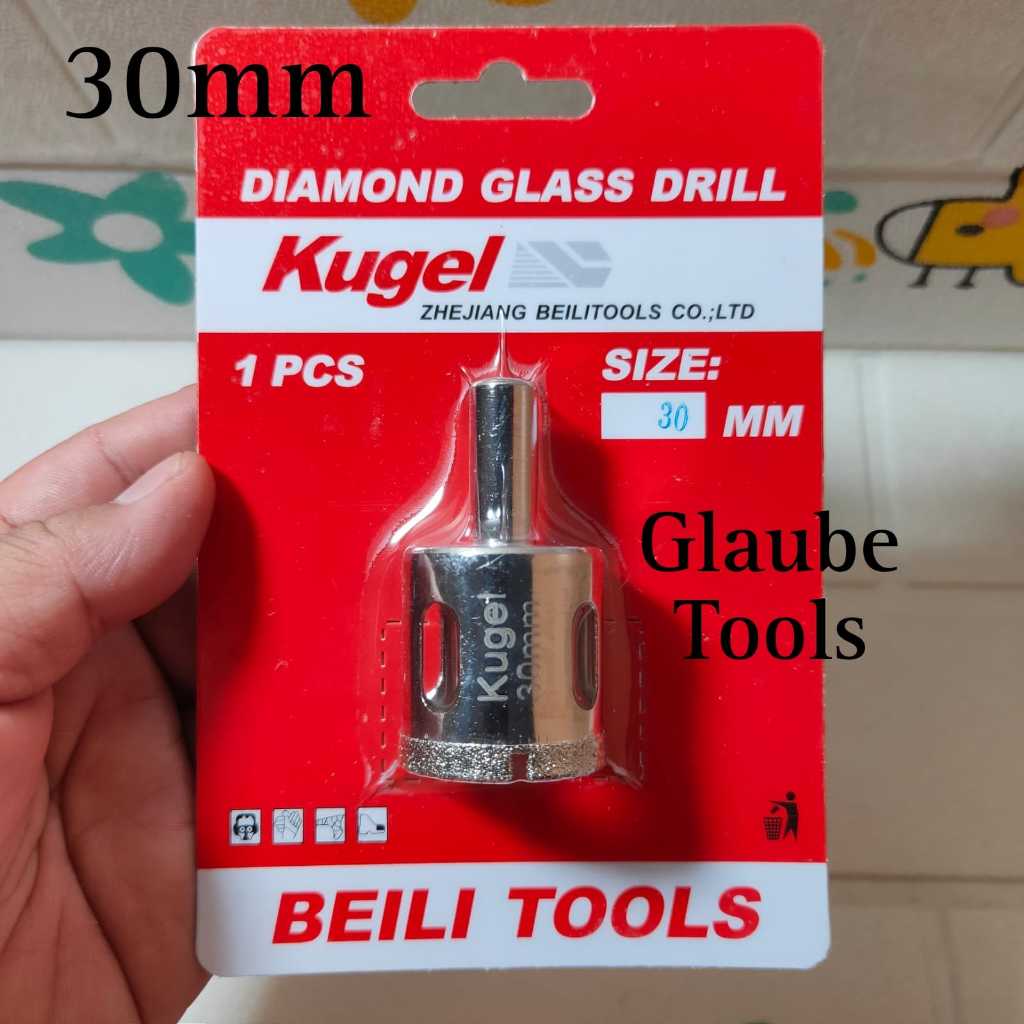 Kugel 30MM Mata Bor Hole Saw Kaca KUGEL Diamond Core For Glass 30MM