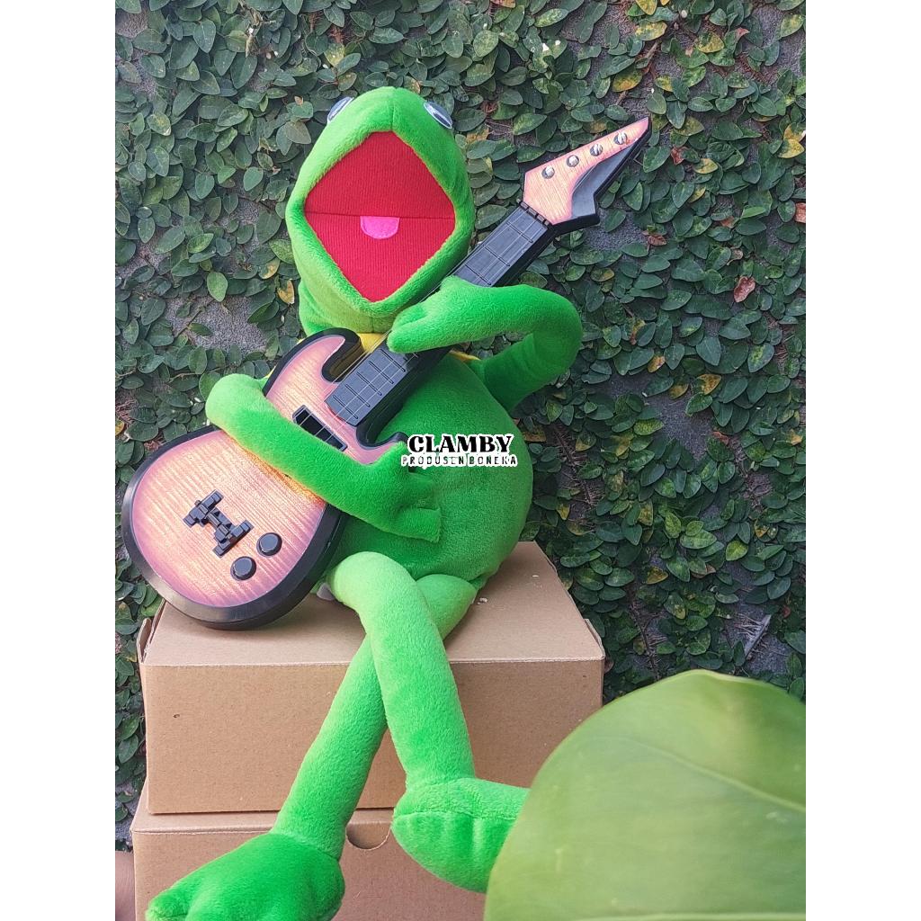 Hand Puppet Kodok Kermit Ukuran +/- 70cm | Boneka Dongeng Boneka Ventriloquist Muppet Kodok Kermit