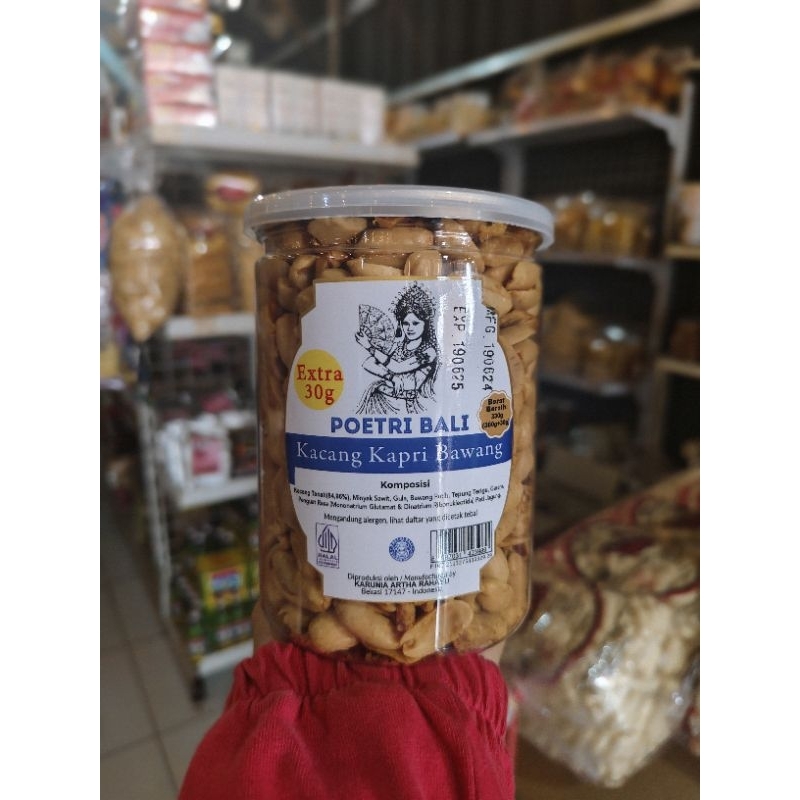 

QH Poetri Bali Kacang Kapri Bawang Kemasan Toples 320g
