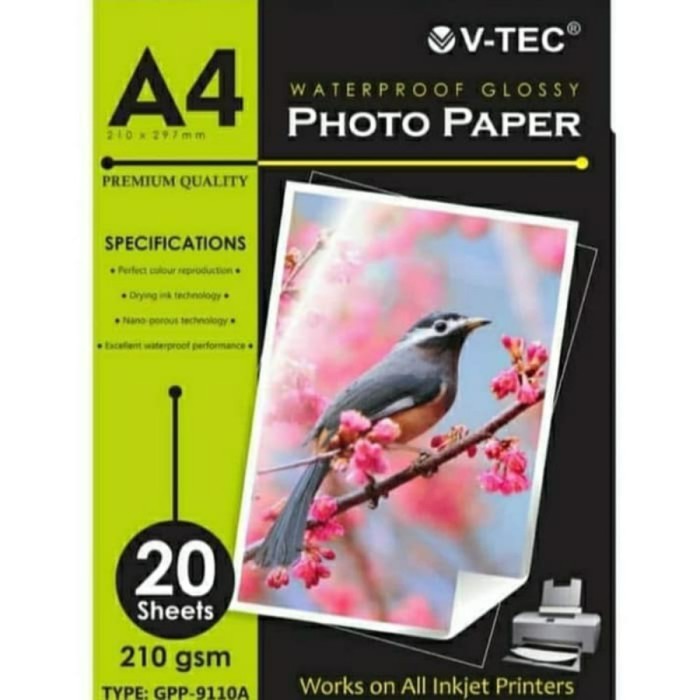 

GLOSSY PAPER V-TECH 210GR A4