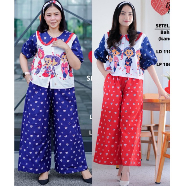 One set batik • Setelan Janitra • One set janitra • Baju setelan daily dan formal • setelan batik da