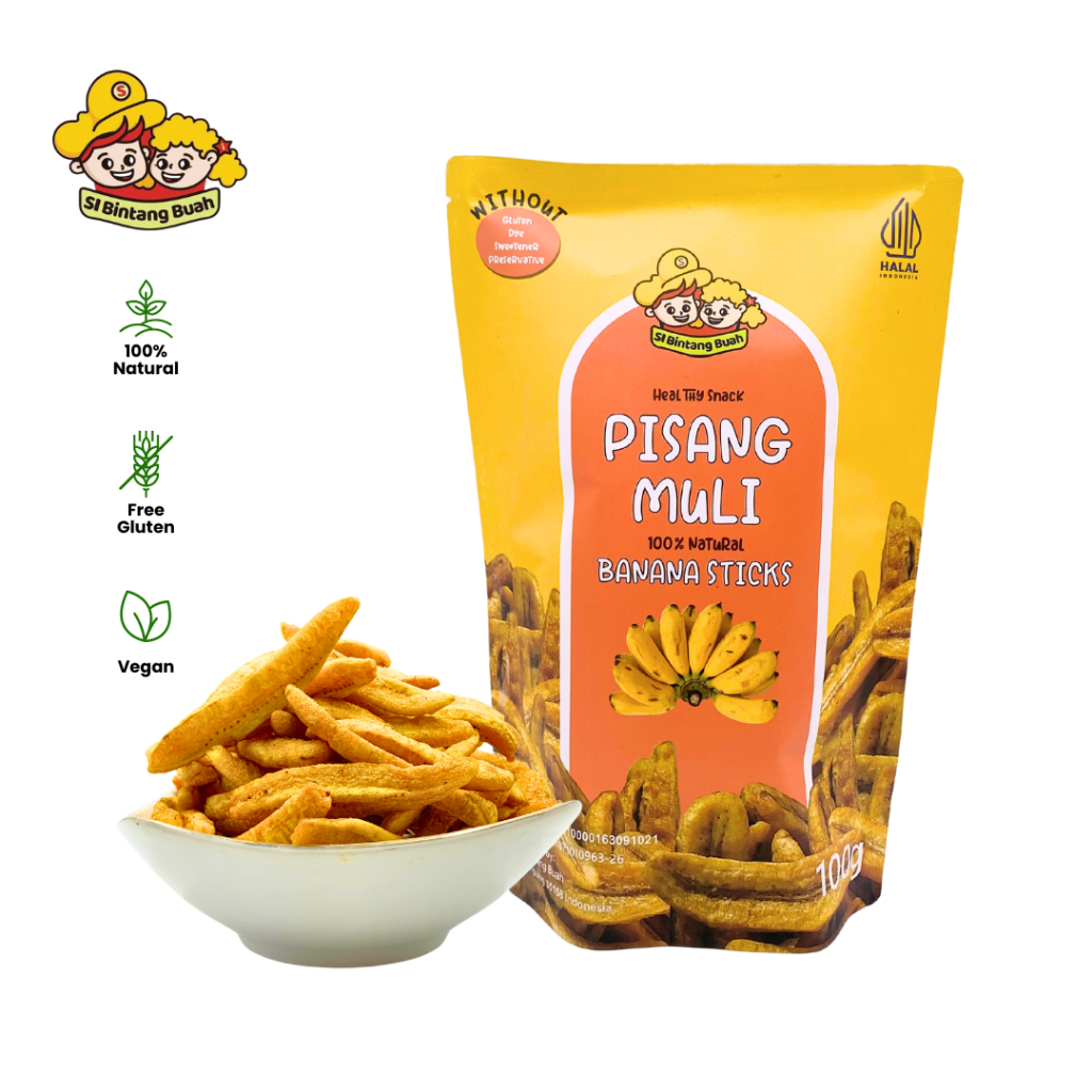 

Stik Muli Banana Stick Pouch 100 Gram Healthy Snack Oleh-oleh Khas Lampung