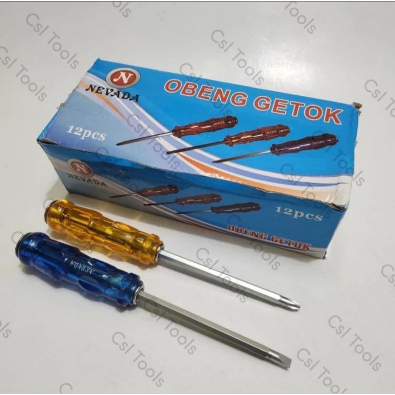 Obeng Ketok Bolak Balik Plus Min / Obeng BB Ketok NEVADA