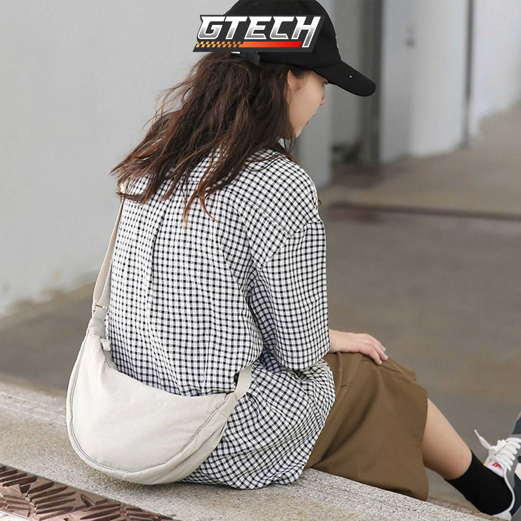 DISKON TAS BAHU MINI WANITA SELEMPANG WAIST BAG SLING BAG KANVAS SHOULDER BAG TAS SELEMPANG COWOK