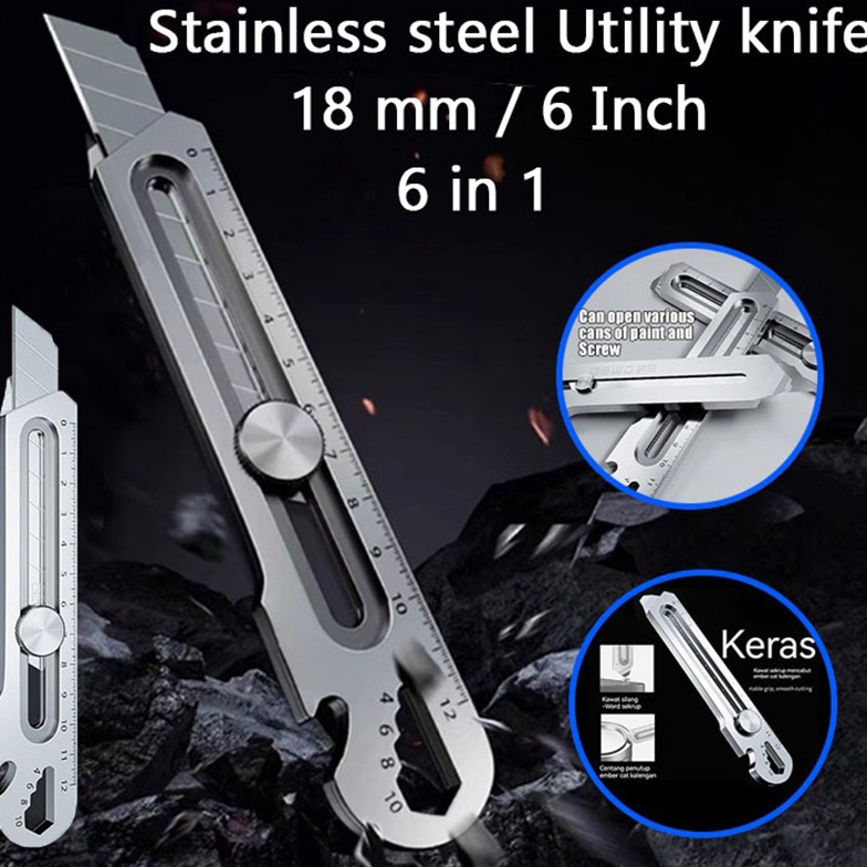 

KODE X17F COD24 hours delivery 18mm multifungsi Cutter pisau baja besar 1pc pisau set Cutter Pisau Pemotong Kertas