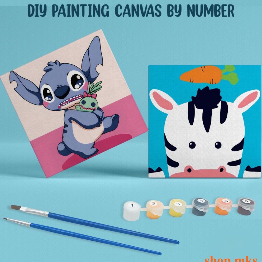 

KODE J5B SHOP MKS KADO ANAK 3X3 CM CANVAS PAINTING SET COLORING BY NUMBER UK 3X3 KANVAS LUKIS TERMASUK CAT KUAS FRAME KAYU PAINT BY NUMBER CANVAS PAINTING KIT CANVAS 3X3CM HADIAH SOUVENIR ANAK
