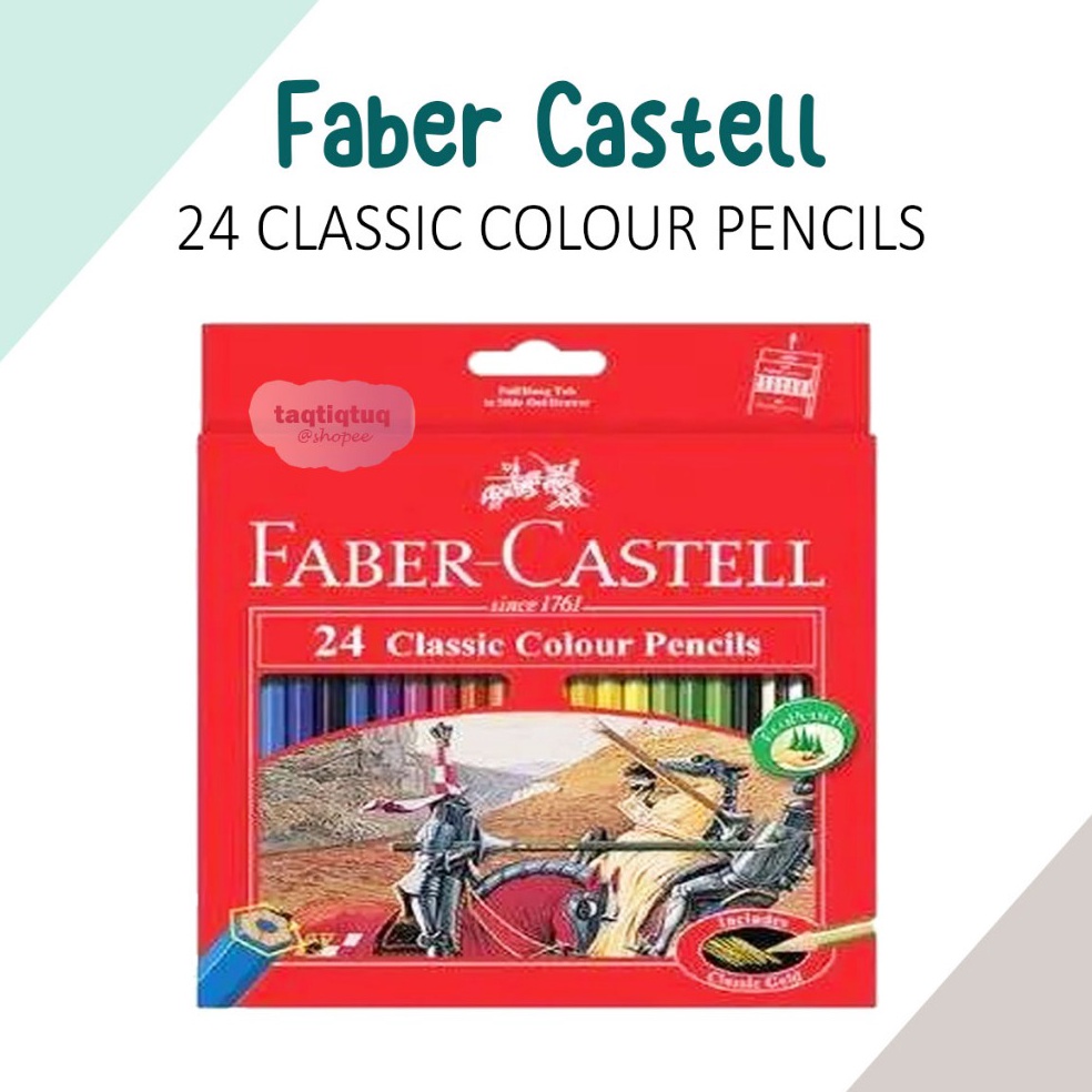 

KODE B64P Pensil Warna Faber Castell 24 Warna Panjang Classic Colour Pencils