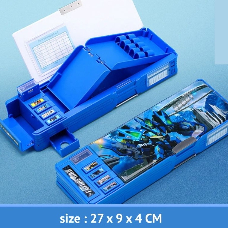 

KODE P35P Kotak Pensil Robot Anime Tempat Pensil Multifungsi 4 Tombol Pencil Case Anak Laki Laki