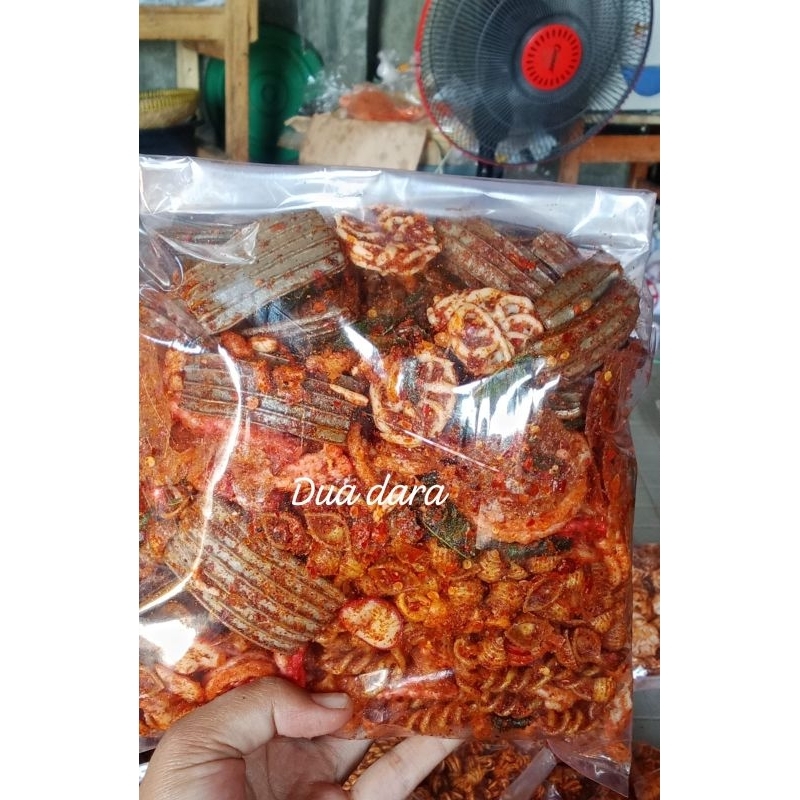

Seblak mix campur serba ada isi 500gr pedas daun jeruk